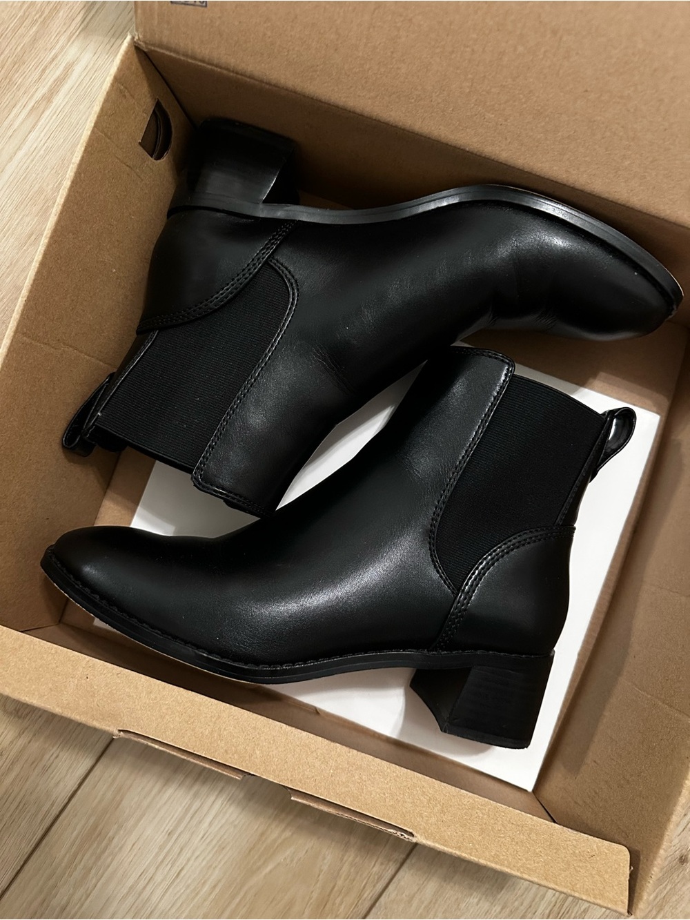 J.CREW Classic Black Chelsea Ankle Boots - Women's